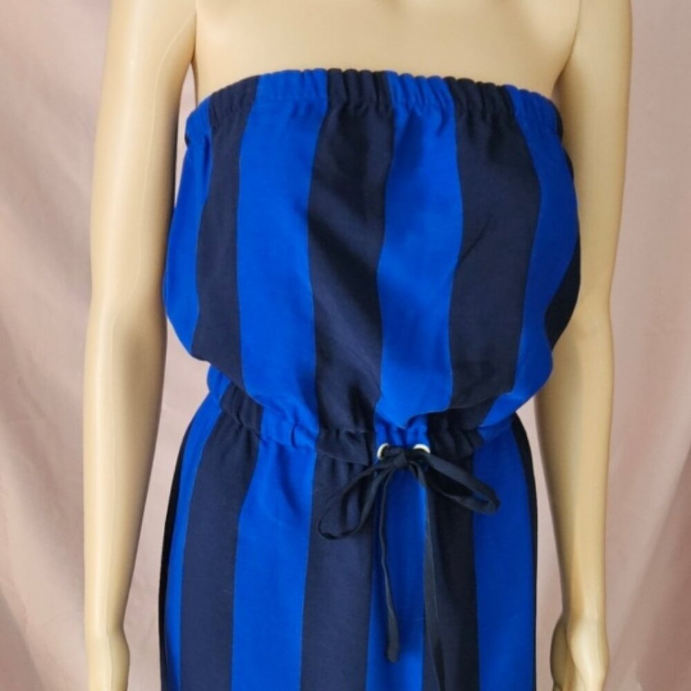 Tommy Hilfiger Blue Striped Long Maxi Dress